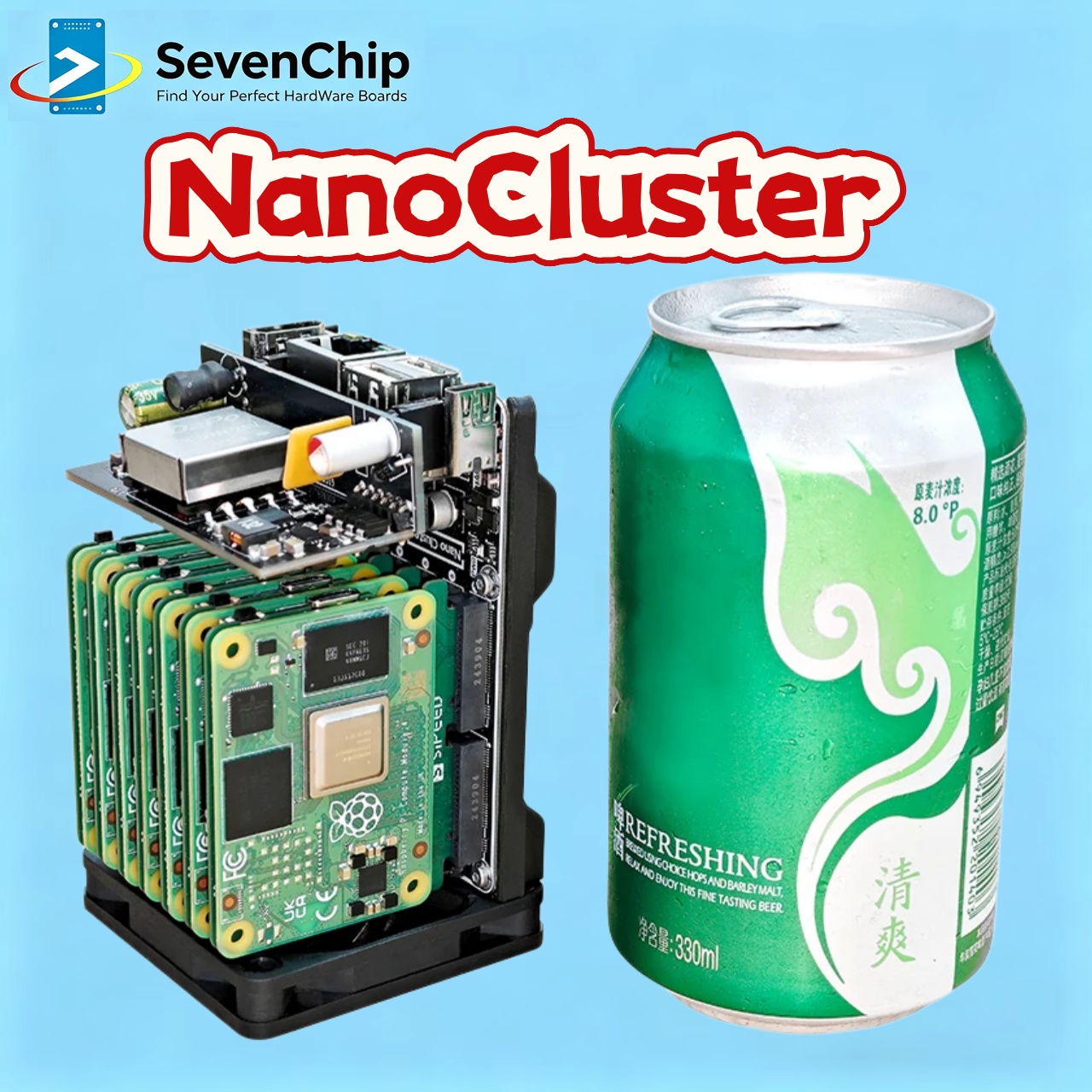 Deskpi Super6C - Sipeed NanoCluster 7x CM4/CM5ノード ミニサーバー Kubernetes